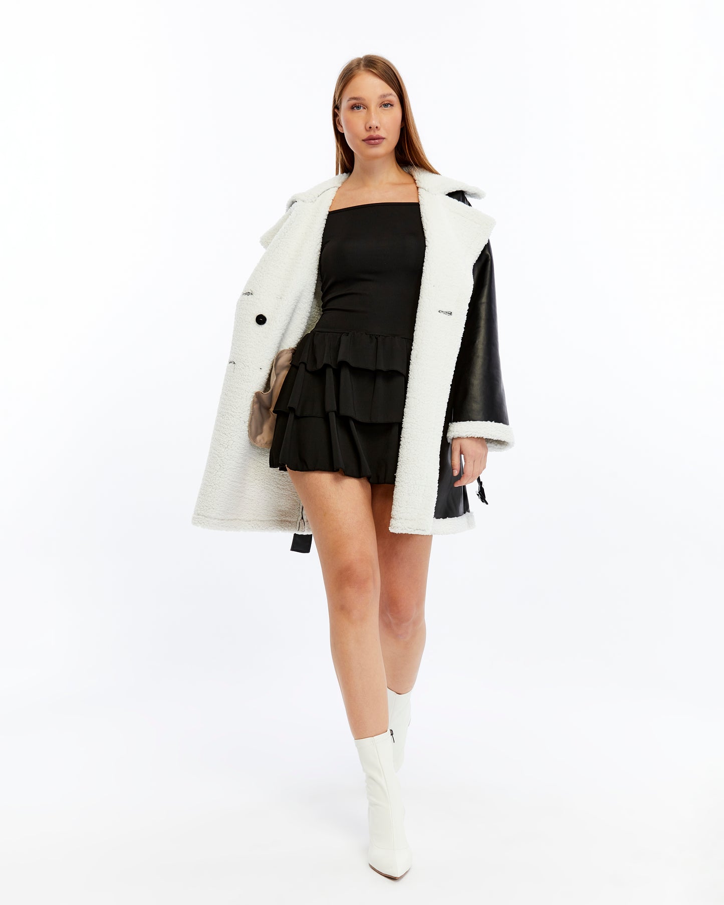 İçi Kürklü Deri Mont