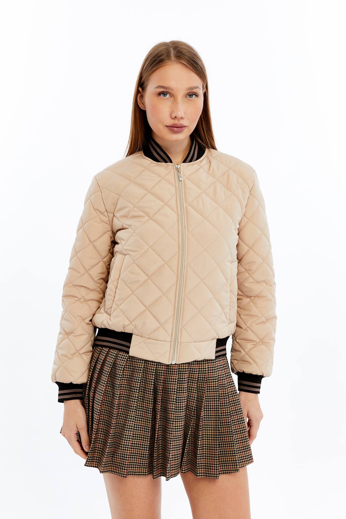 Kapitone Bomber Ceket