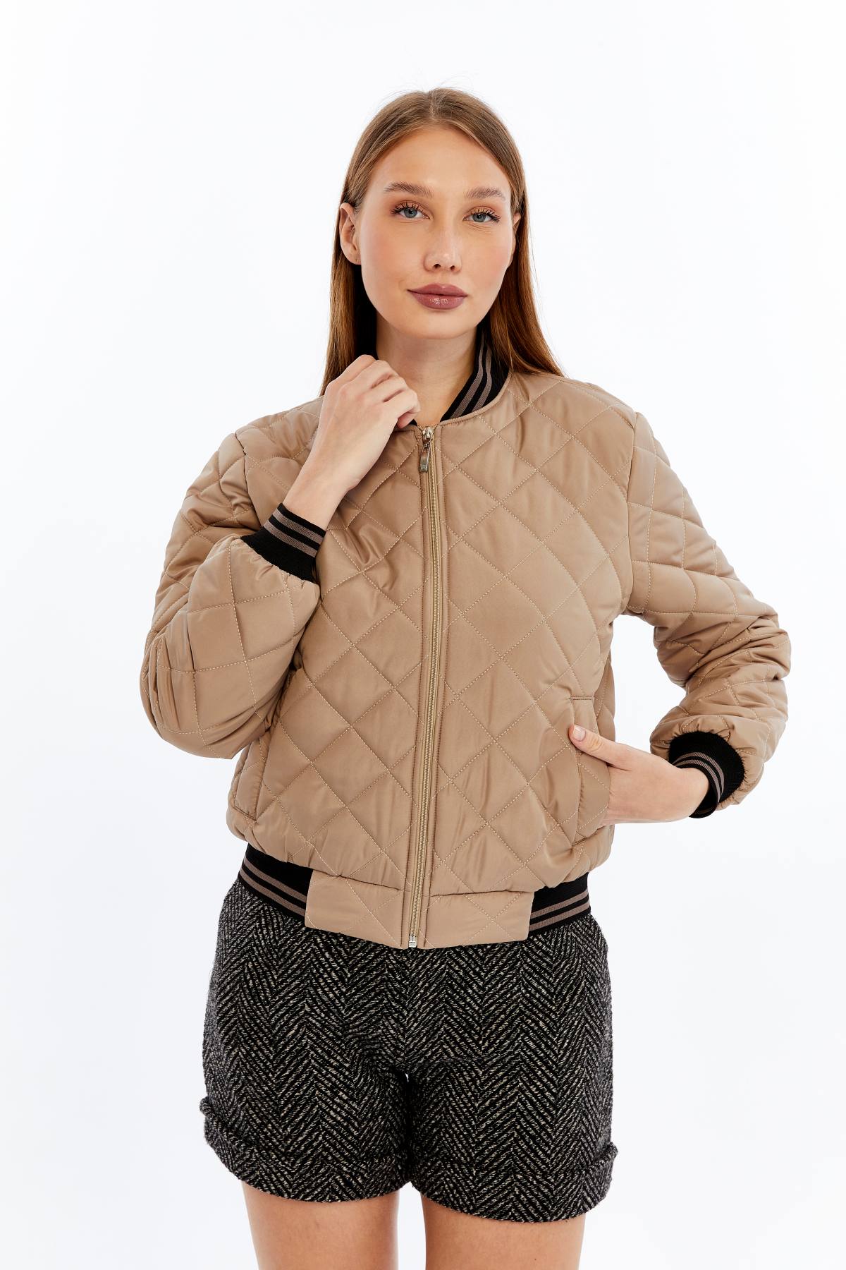 Kapitone Bomber Ceket