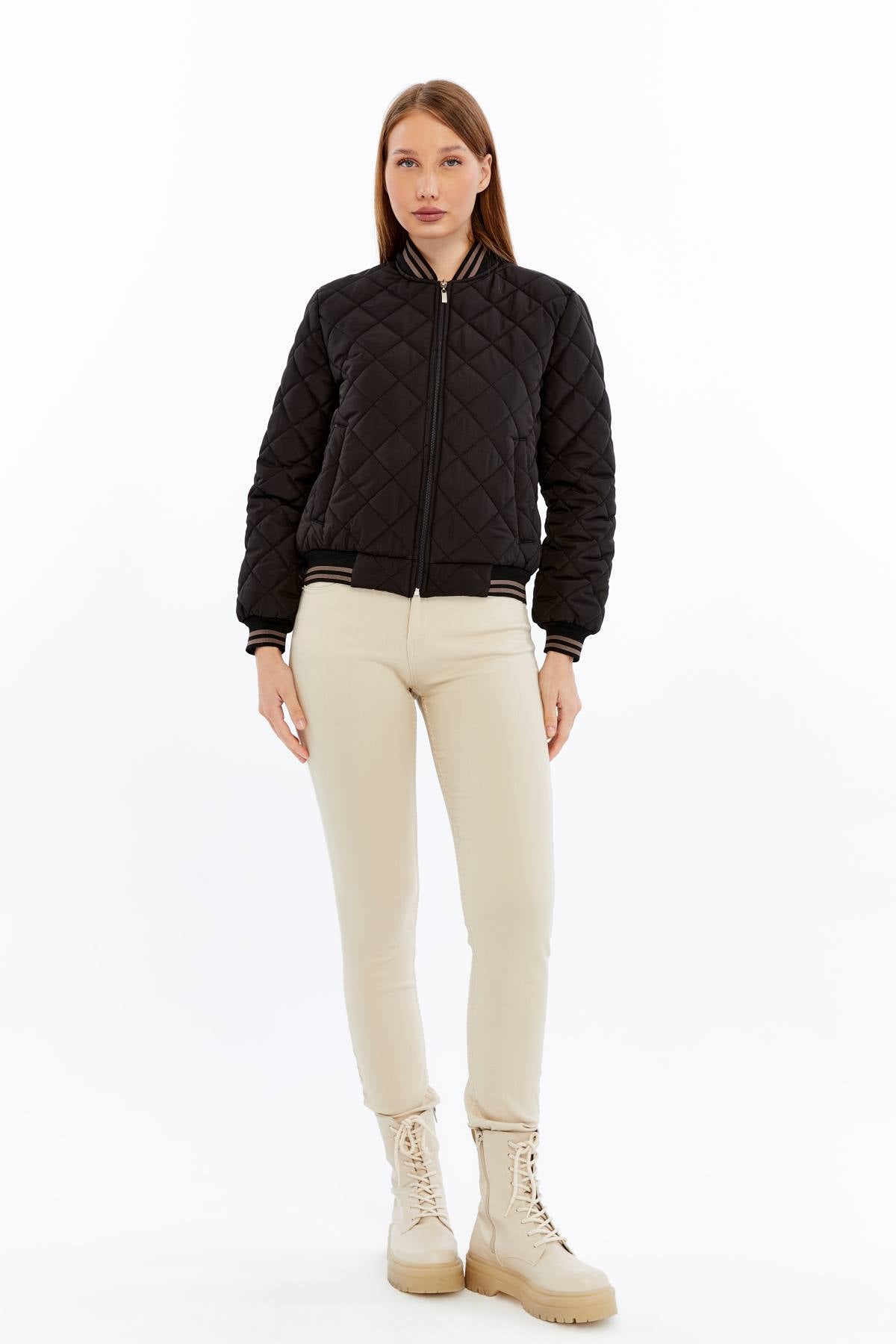 Kapitone Bomber Ceket