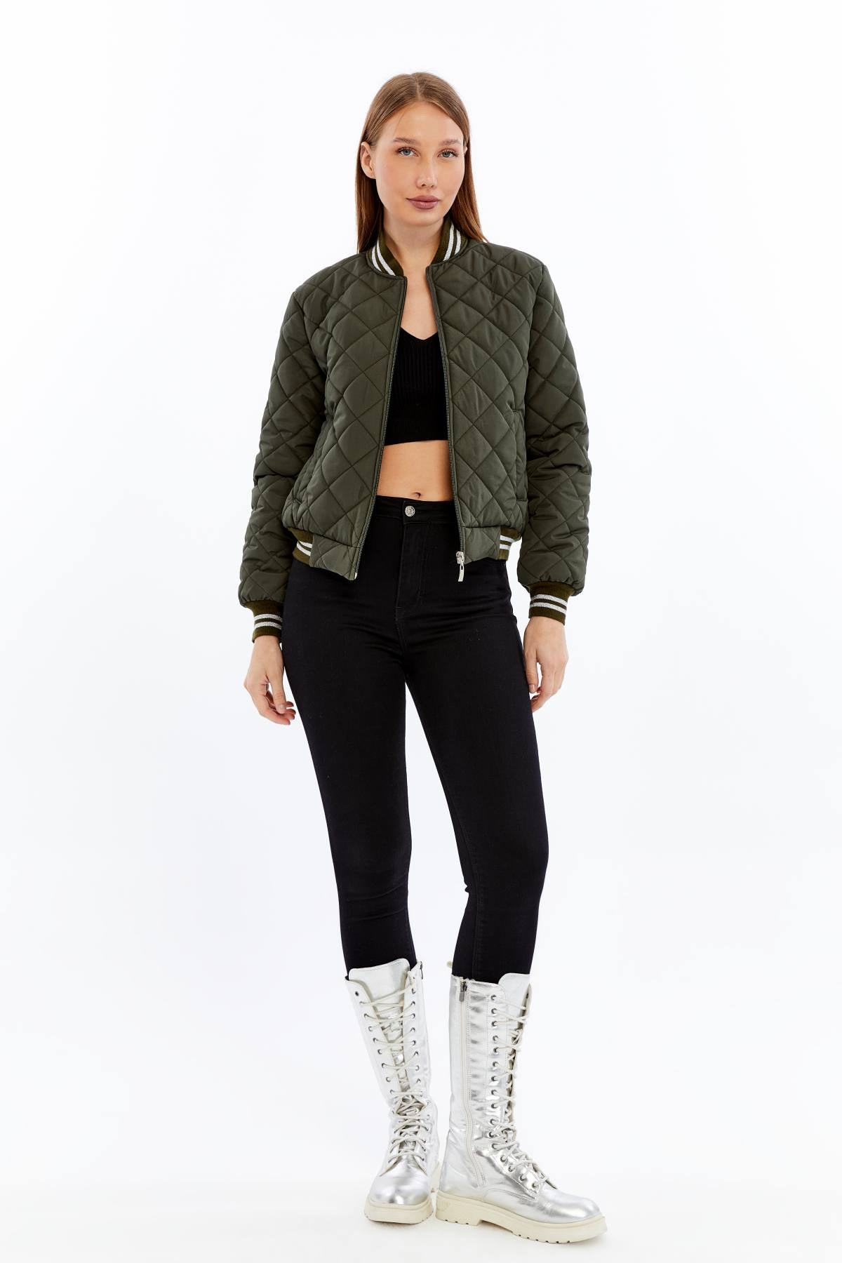 Kapitone Bomber Ceket