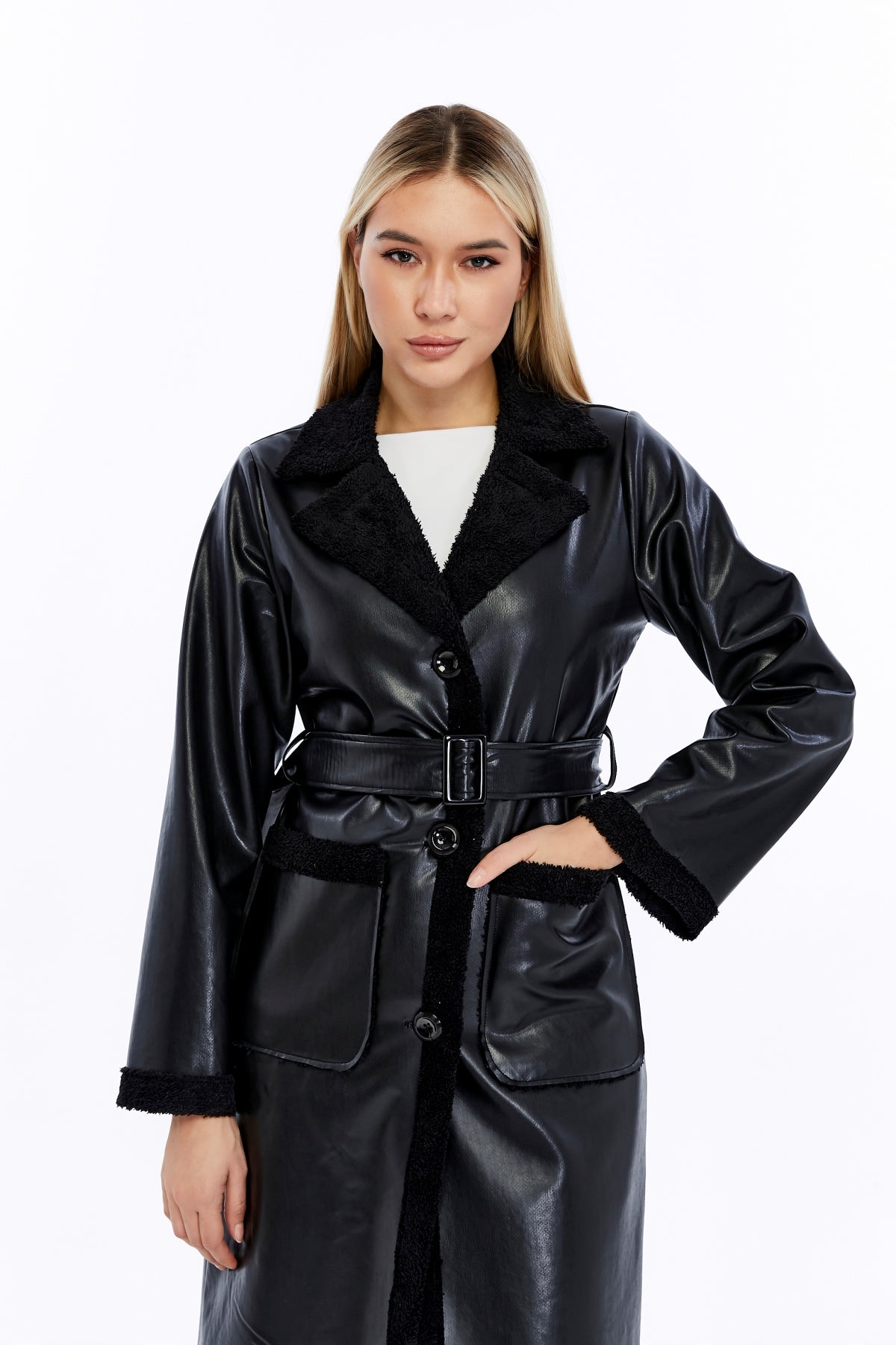 Kürklü Deri Uzun Kaban&Mont