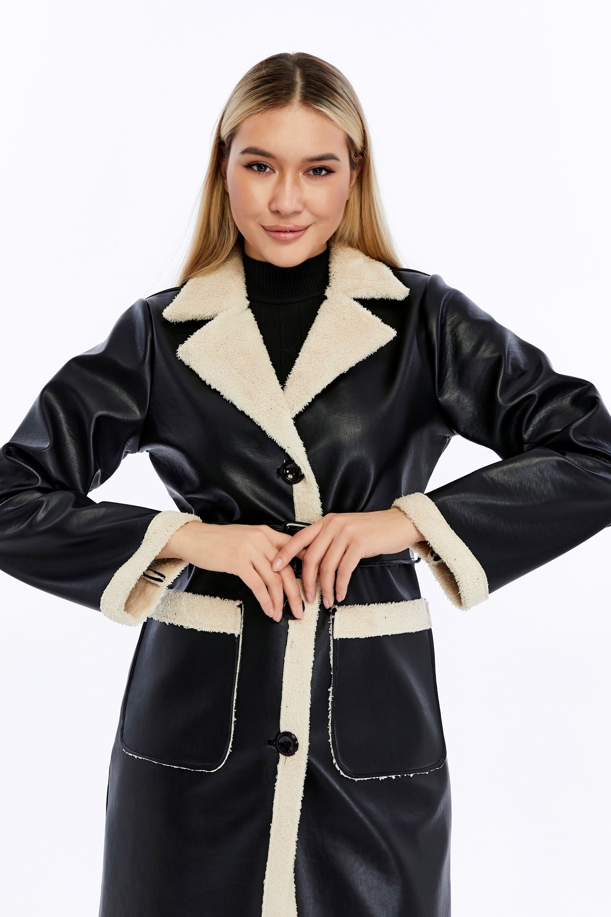 Kürklü Deri Uzun Kaban&Mont